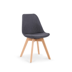 Krzesło K303 c.popiel tkanina + drewno K-303 HAMAR